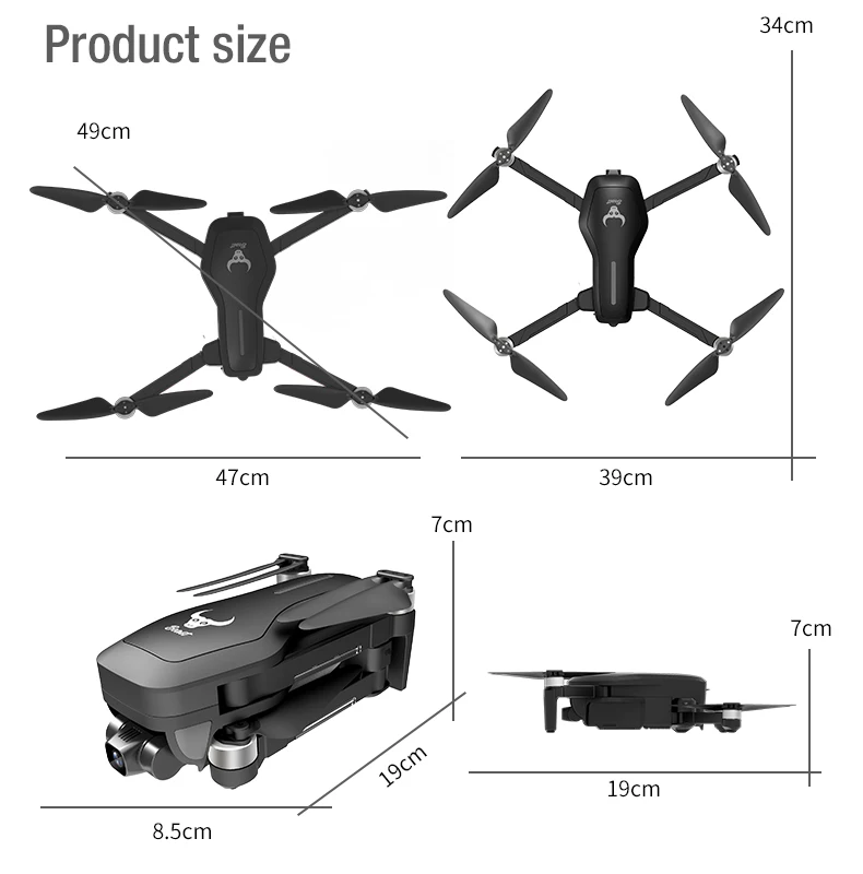 

Rc Drone GPS Drone With 2-axis Anti-shake Self-stabilizing Gimbal WiFi FPV 4K Camera Brushless Dron Quadcopter VS F11 Pro, Black