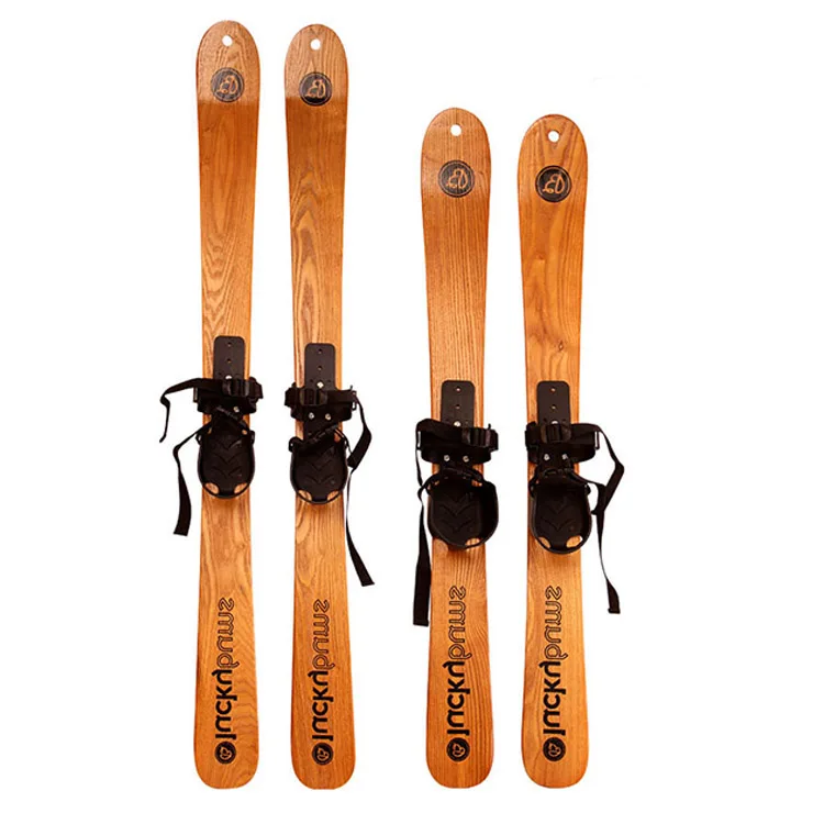 

Cross country land roller Safe stable Aluminum alloy fiber roller ski for outdoor skiing Ski board trainer, Wood color
