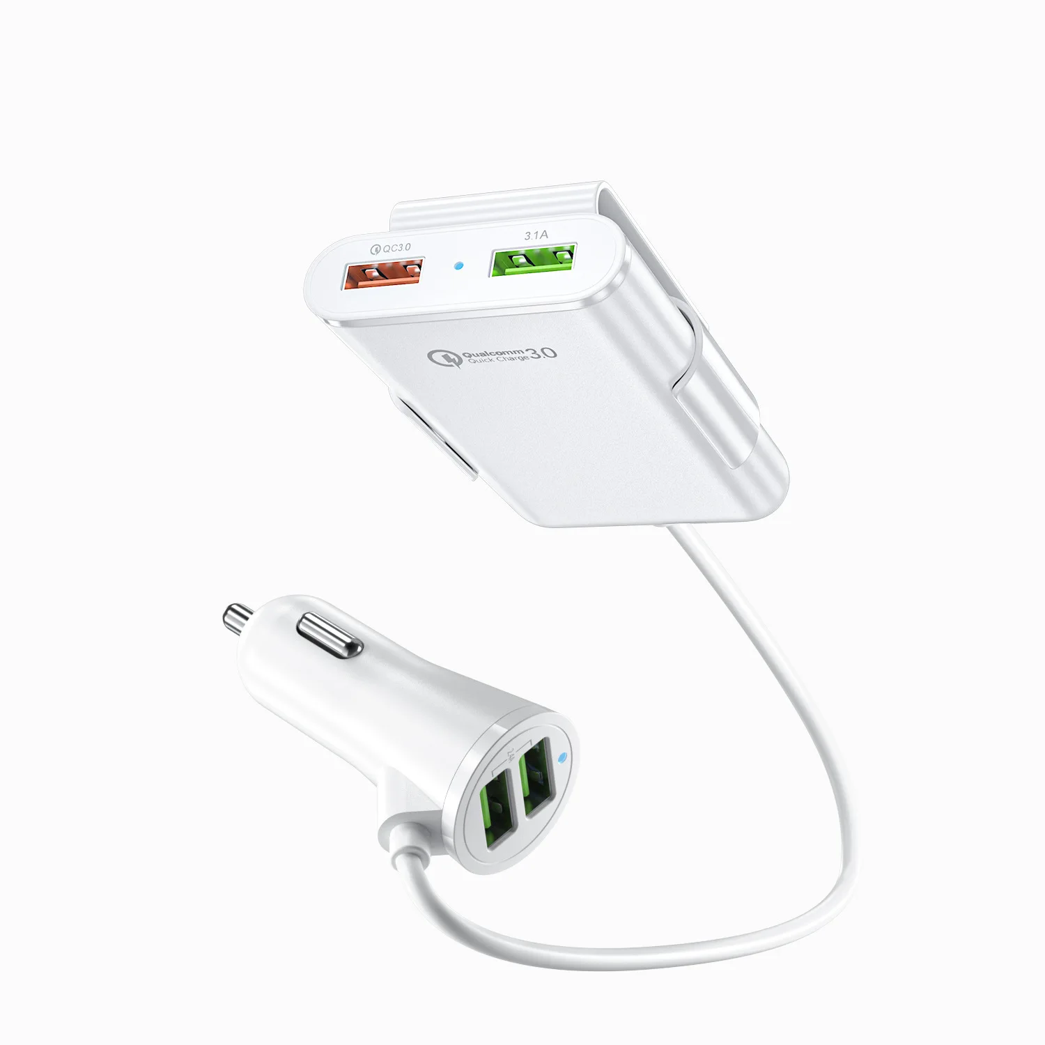 

Four port car charging quick qc3.0 car charger quick rear seat charging qc3.0 5v8a