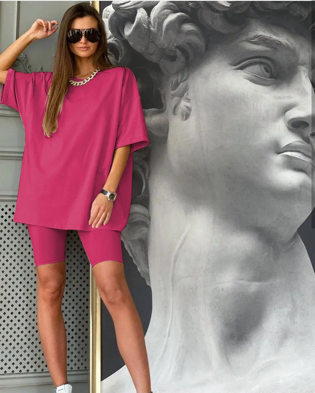 

0.32 Summer 2 Piece Set Women Tracksuit Casual Women Home Loose Sports Suit Fashion Ladies Sets for Women Outfits