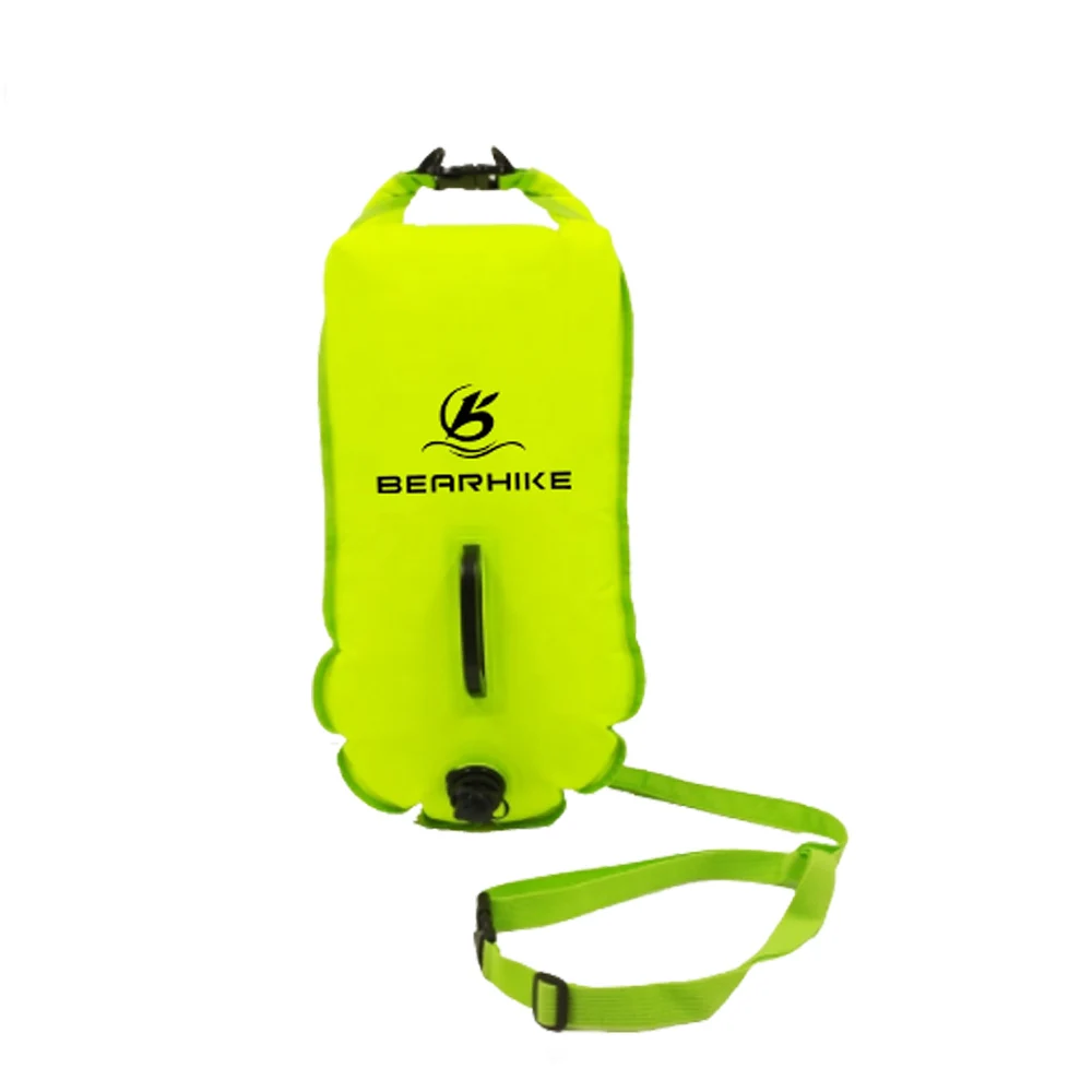 

High Visibility Green Open Water Swim Safety Buoy With Dry Bag, Green,yellow orange pink