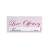 Love Offering - Church Tithe/Donation Envelopes, Burgundy, Simple Design, Easy-Open Tab, Fits Bills and Checks