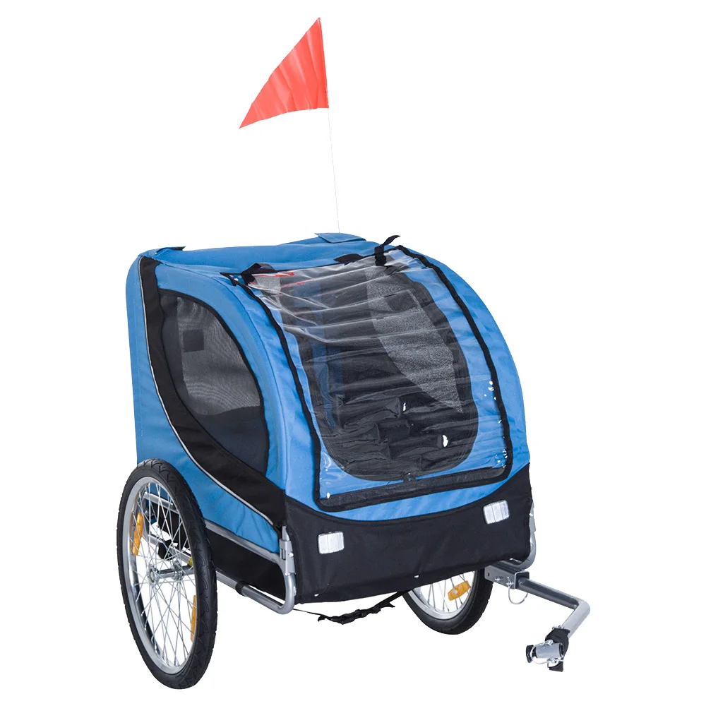 
Foldable Dog Pet Bicycle Cycle Bike Cargo Trailer for Camping Pet Dog Luggage Carry Transport 