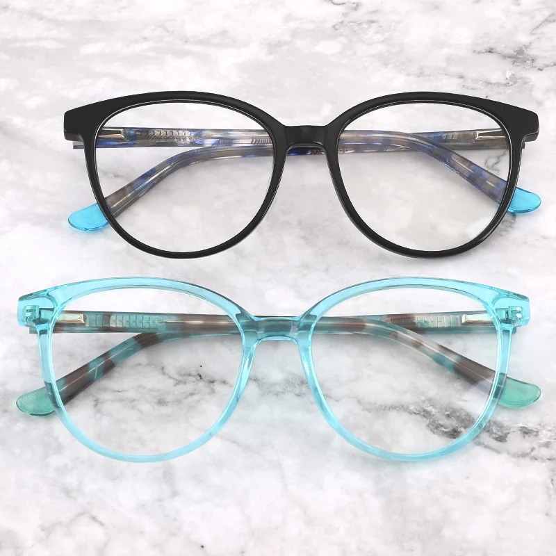 

YC Retro cellouse spectacle frames vintage eyewear fashionable acetate eye glasses for womens mens