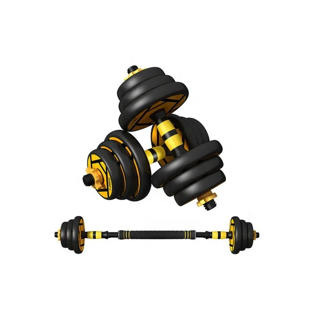 

Factory price multi-Function gym fitness body building equipment 10~40 kg home use adjustable dumbbell barbell sets
