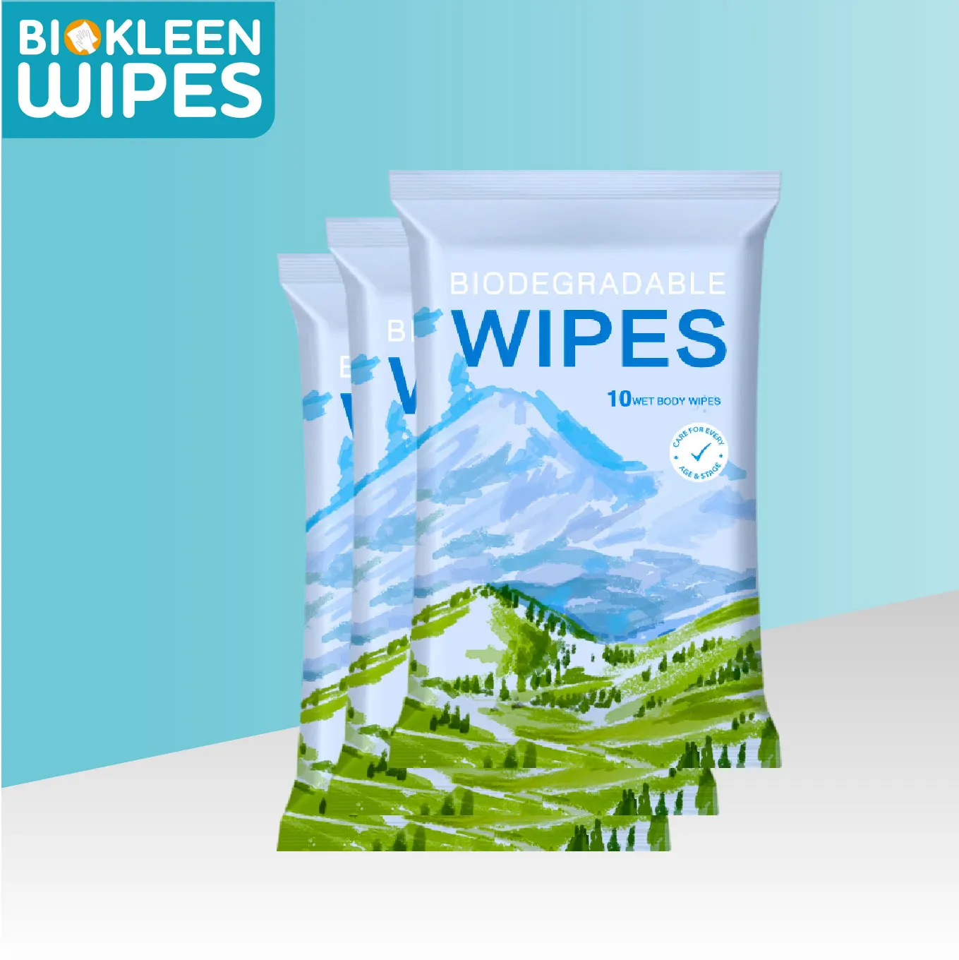 

Biokleen Top factory supplier of Anti Sweat body bathing wash wipes no water no soap needed