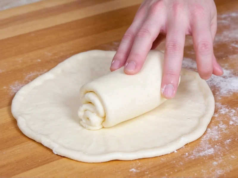 Homemade toaster strudel dough rolling technique demonstration