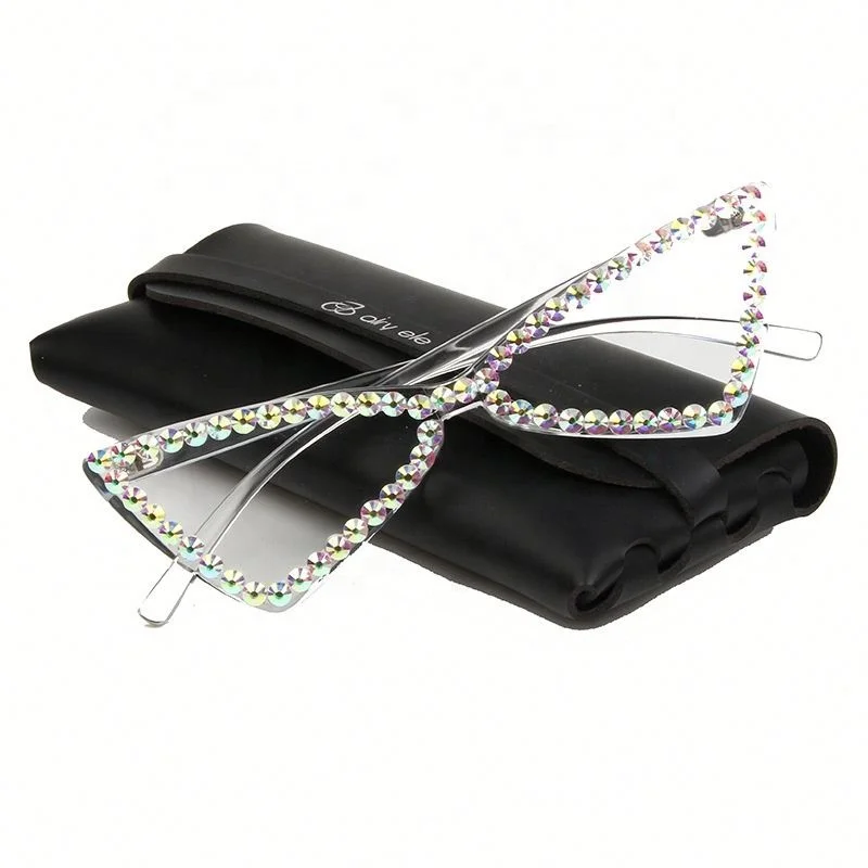 

Wholesale Triangle Candy Color Cat Eye Diamond Sunglasses For Women, Colors