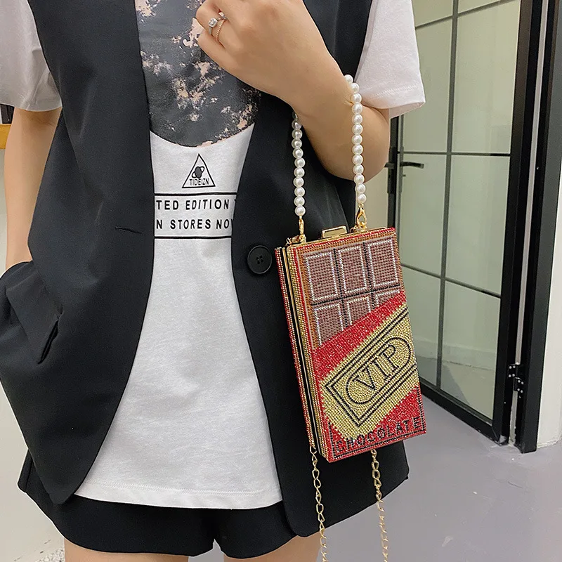 

New Designer Clutch Dollar Bling Diamond Evening Purse Party Hand Bag Rhinestone perl Purse Money Women Handbags