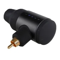 

New Arrival Black Portable Rechargeable Wireless RCA Connector Tattoo Power Supply for Tattoo Pen Machine