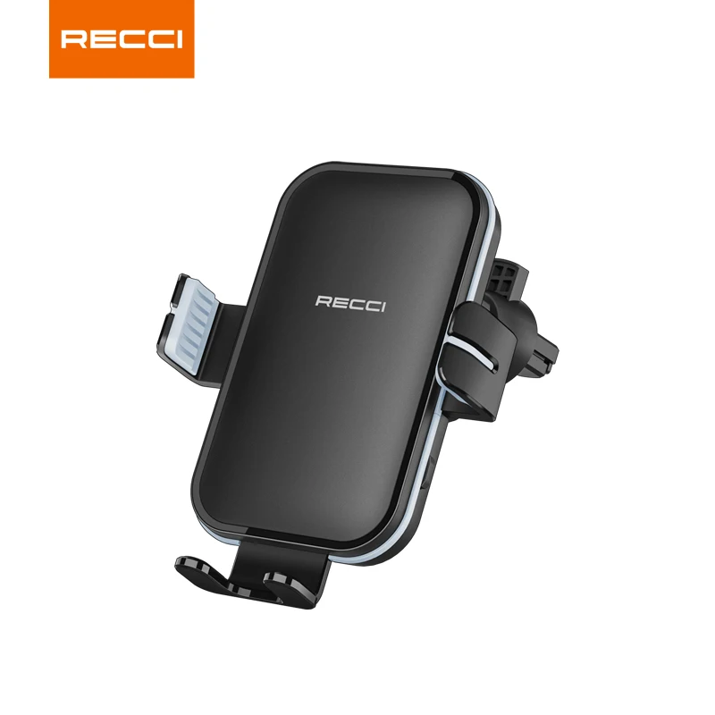 

Recci universal 15W high power automatic clamping smart sensor 360 degree rotation wireless charging car holder