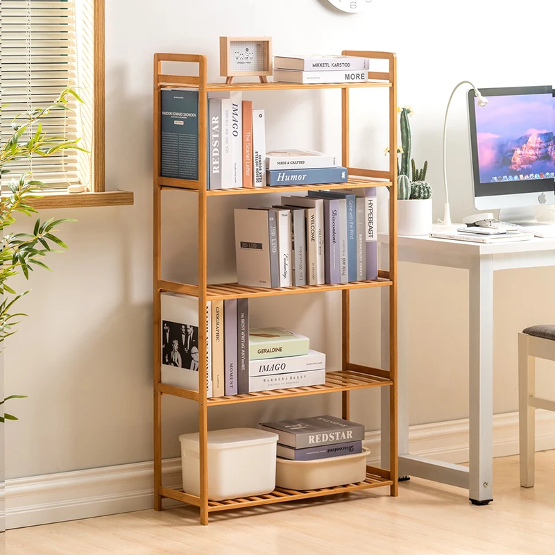 Hot Sale Made of 100% Natural Bamboo Book Shelf Bookcase