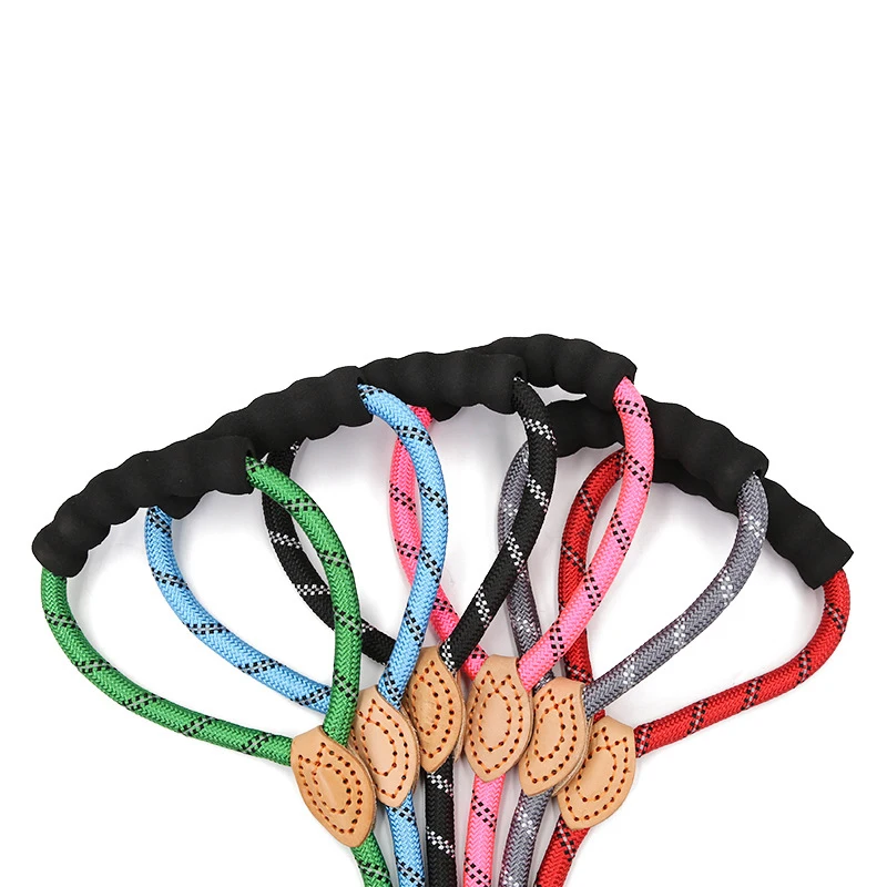 

High quality nylon stripe pet leash traction rope  size leather collar traction rope, Picture