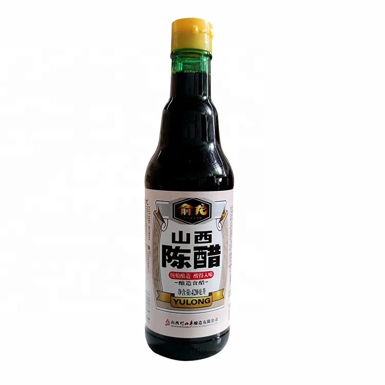 
Factory Wholesale High Quality Cooking Seasoning Dark Black 420ml Liquid Mature Brew Vinegar 