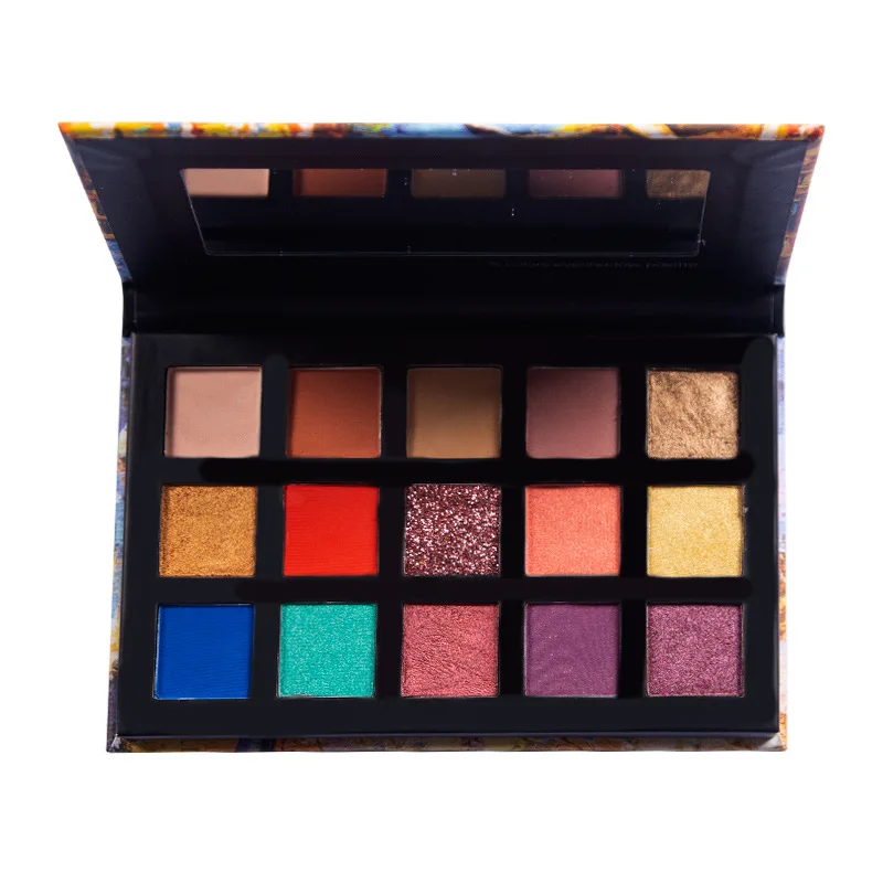 

15 color new private label eye shadow palette high pigment summer colors palette 18 colors cardboard eyeshadow palette