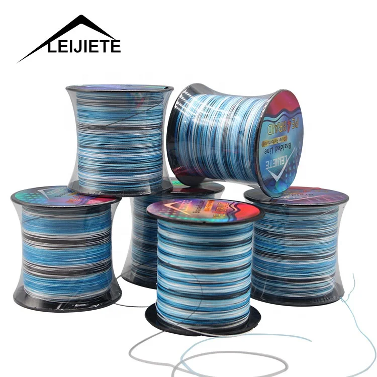 

High Quality Multifilament String Reel Cheap Price Special China Custom Long Hydraulic PE Fluorocarbon Braid Fishing Line, Multi blue