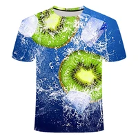 

Novelty summer fruit pattern 3D printing t-shirt top new men and women sublimation casual clothes