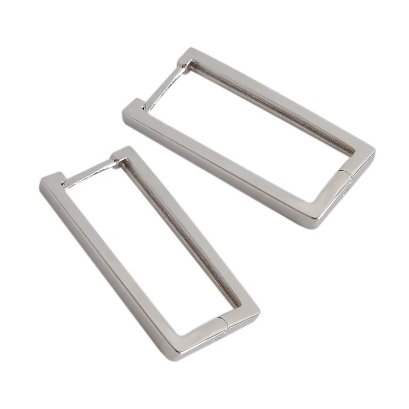 

Wholesale S925 Sterling Silver Geometric Square huggies Earrings