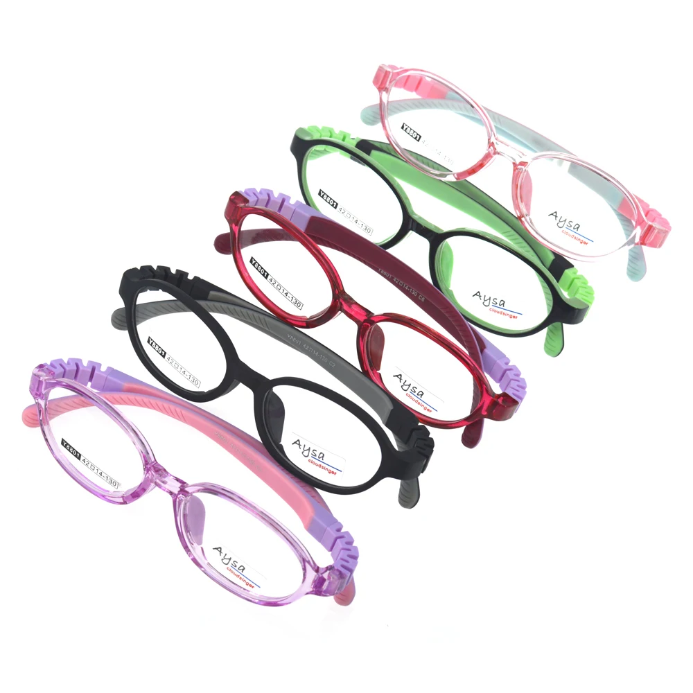 

New Fashion TR90 Baby Frame with Silicon Temple Optical Frames the Temple can be Changed Ready Goods, 10 colors