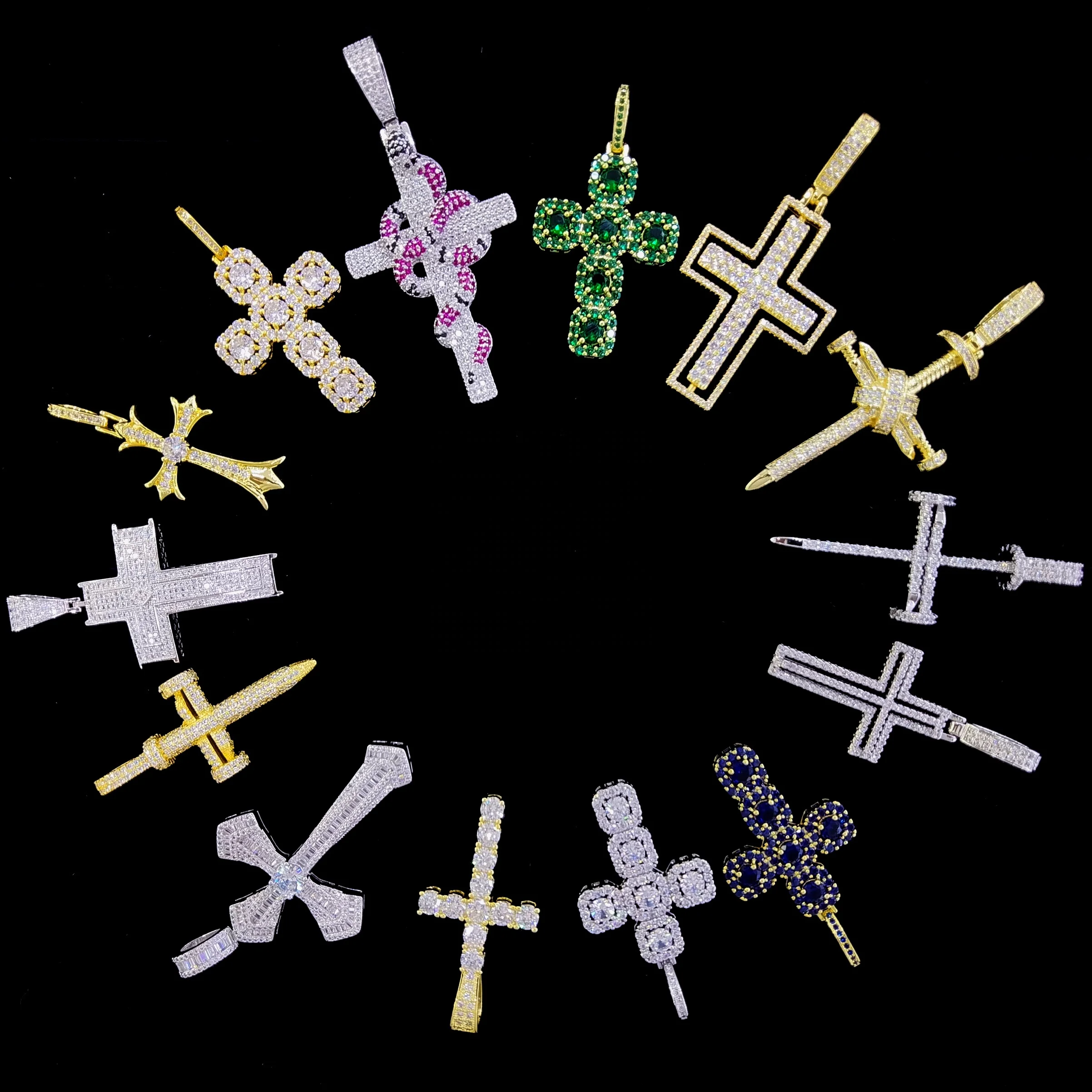 
2020 New Arrival HipHop Jewelry Full CZ Best Quality Iced Out Wholesale Pendant Design Charm Pendants 