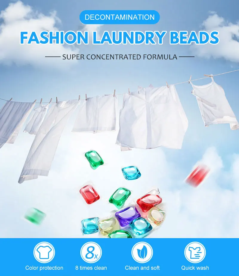 New Design Pva Water Soluble Film Liquid Laundry Detergent Capsule Pods