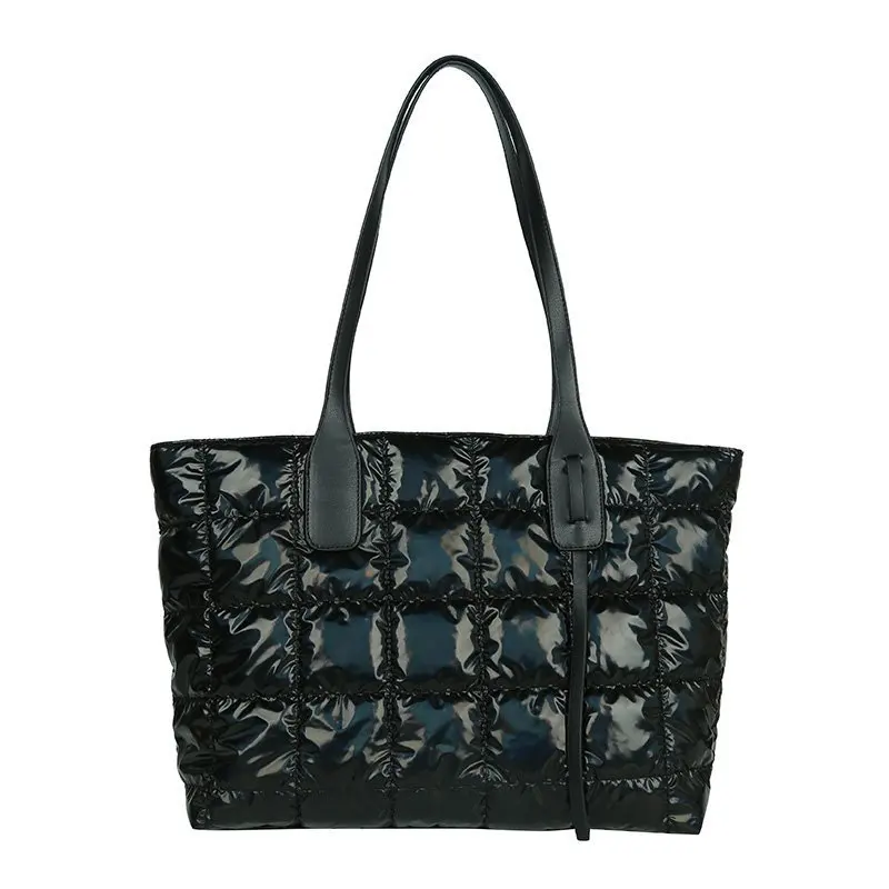 

Twinkle winter black white pink hand bag quilt cotton tote bags for wholesales