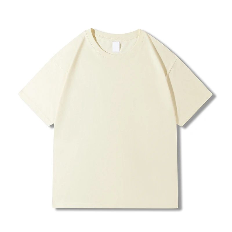 

Wholesale Cotton Crew Neck Loose Fit Off Shoulder Half Sleeve T-shirt Unisex