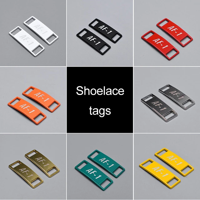 

30*10MM Shoelace Charm Tag Make The Logo With Laser For Sneaker Laces Fashion Quality Shoe Buckle