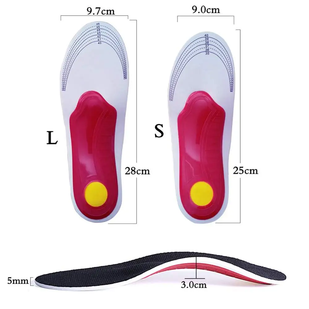 

Flatfoot Orthopedic Orthotic Arch Support Insole Flat foot Corrector Shoe Insole, Red/customized