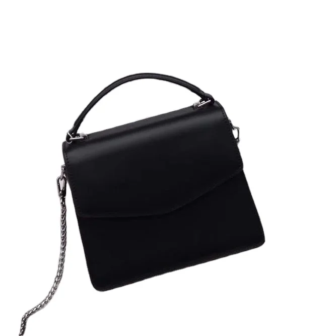 

2021 Spring Envelop Cover Crossbody Bag Genuine Leather Ladies Simple Bag with Chain