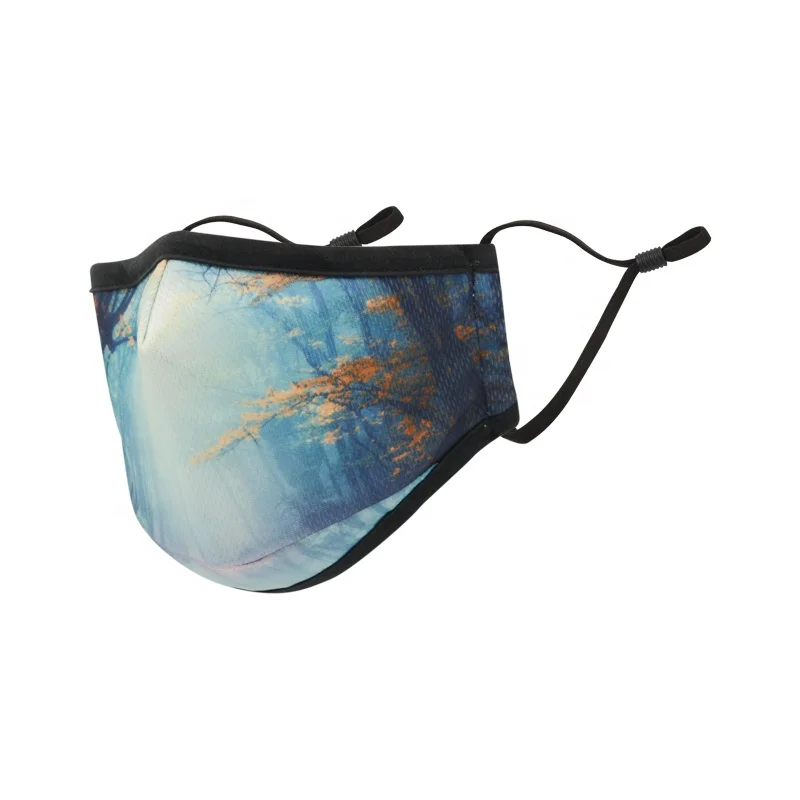 

wholesale new style fashion sports dust cycling mask Custom made adult washable soft print face towel, Printing