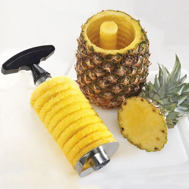 

Dropshipping 3 Colors Kitchen Gadget Remover Cutter Stainless Steel Slicer Tool Pineapple Corer