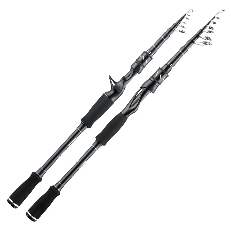 

Seaknight High Quality Carbon Fiber 2.1m/2.4m Casting Spinning Rod Travel Rod 7-25g Baitcast Fishing Rod, Black