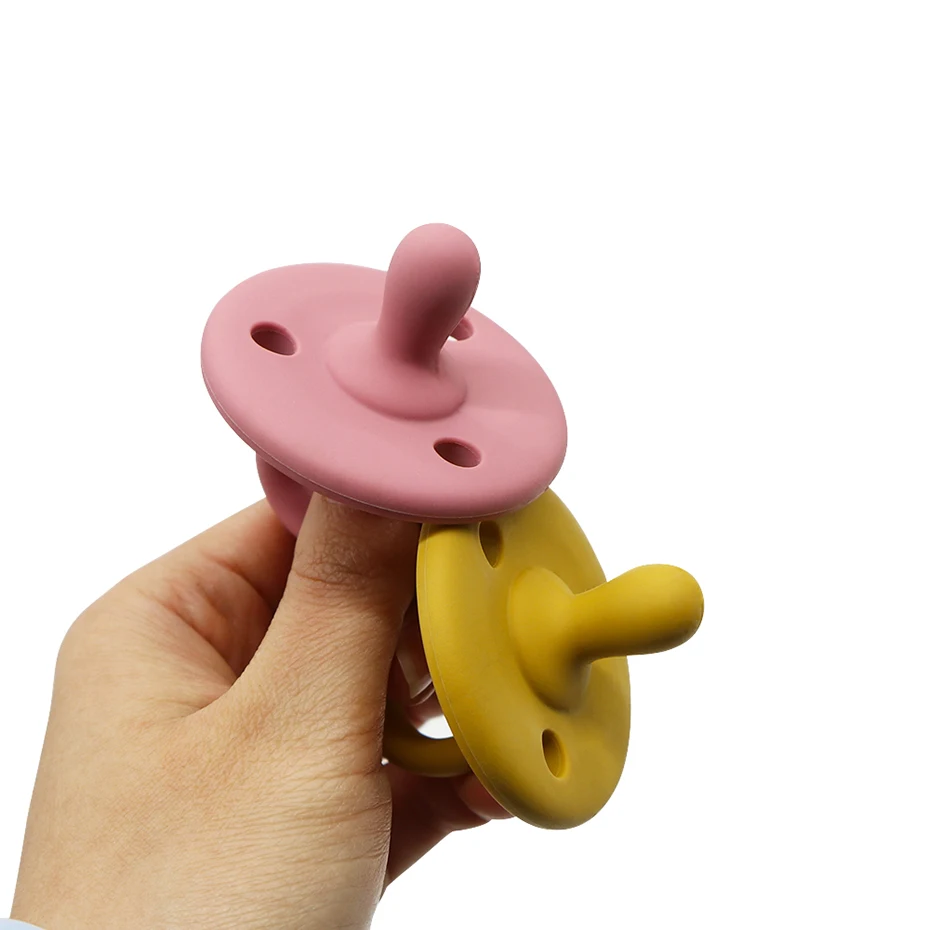 

silicone baby pacifier with cover and holder for babi for sublimation pacifiers, 9 colors