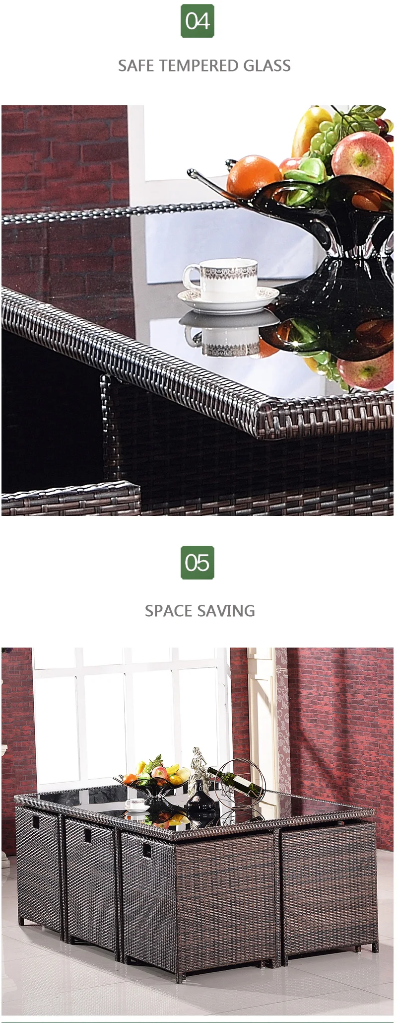 Garden Sofas Rattan Outdoor Furniture Bistro Dining Set Patio Leisure