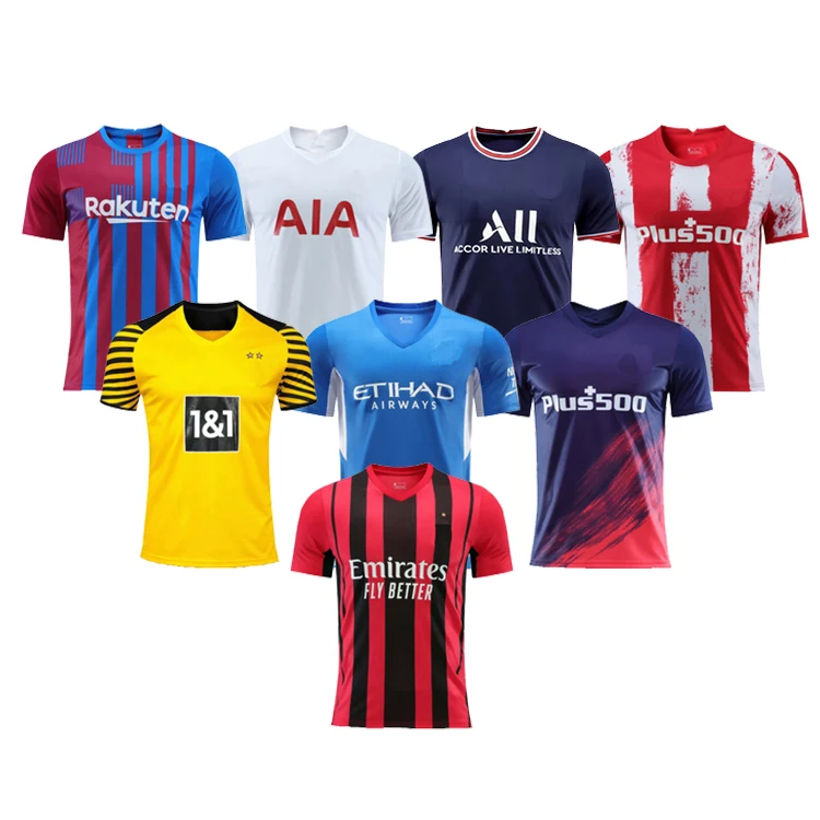 

2021 Custom Latest Design Football Jersey Thailand Soccer Jersey Soccer Uniform Subliminal Uniformes De Football Soccer, Customized colors