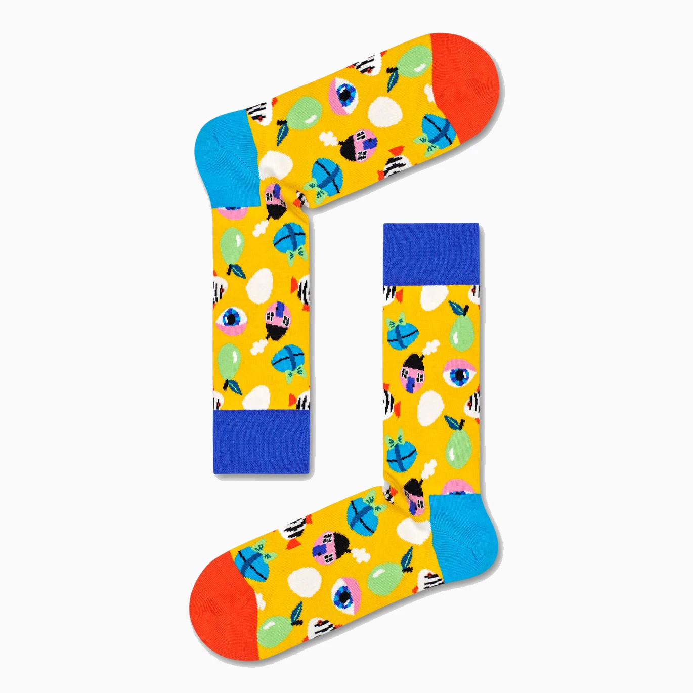

High Quality Digital Print Custom Logo Fashion Dress Happy Socks Men Colorful Sublimation