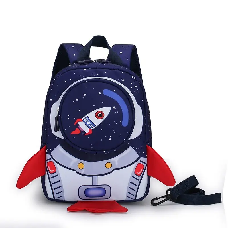 

Cute Kids Backpack with Safety Leash Anti-lost kindergarten school Backpack for Boys Girls with aircraft pattern