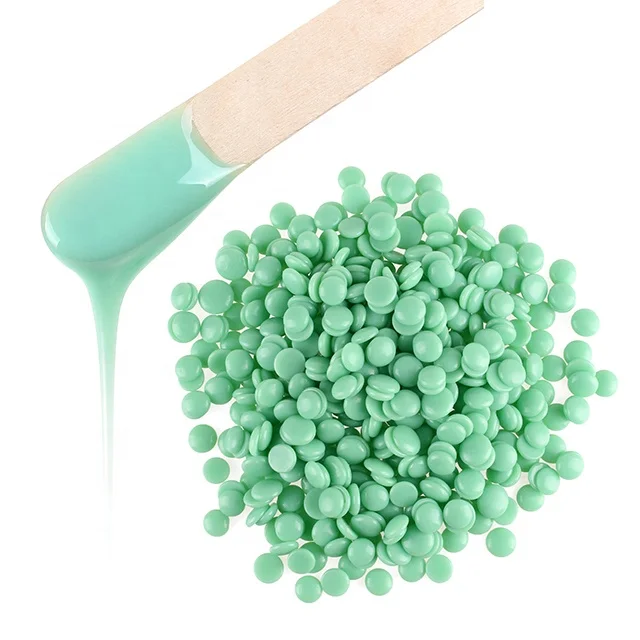 

Private label new arrival 1KG green tea wax beans film hard personal care wax bean