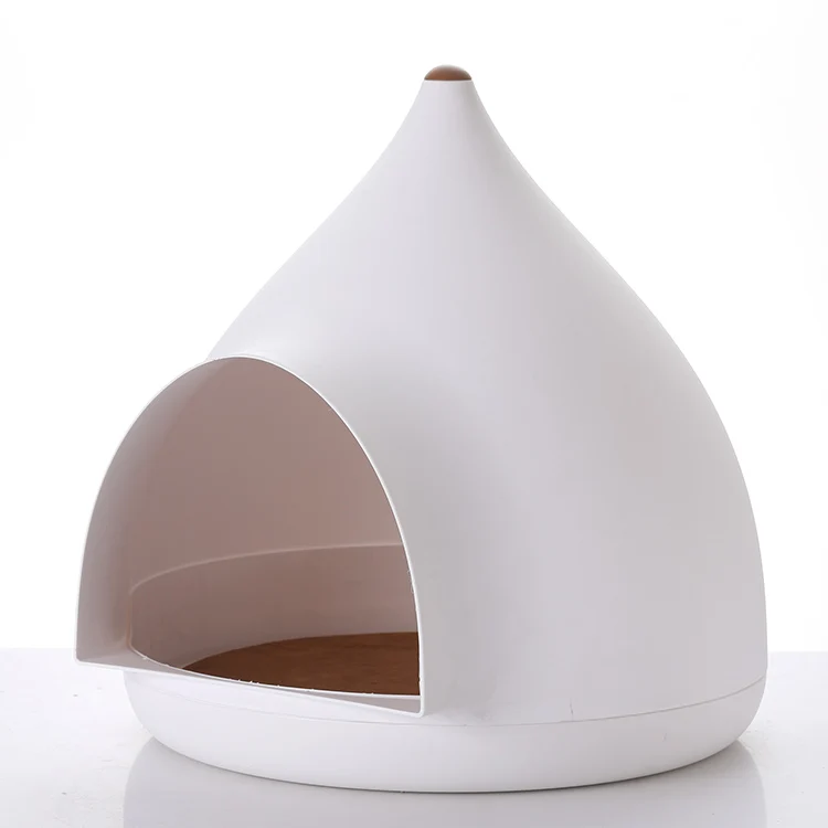 

Detachable Modern House-Shaped Pet Bed Dog Bed Houses for Home, White
