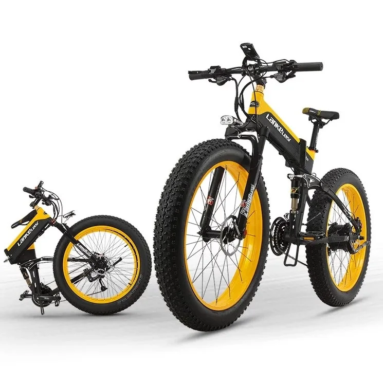 

2020 newest product Electric Mountain folding Bike 26 inch Motor Super power 1000W Fat Tires 48V Battery 27 Speeds for men