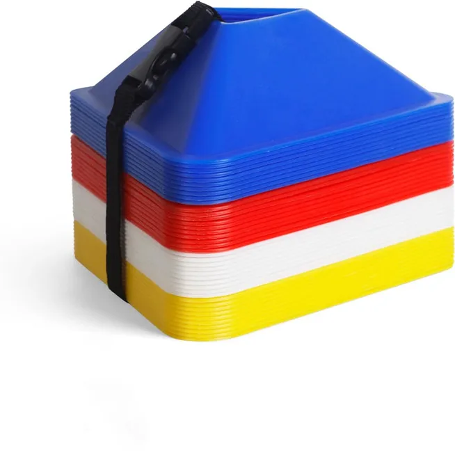 Wholesale Portable Soccer Training Triangle Cones 4 Colors for Drill Marker Cones with Strap Training Equipment