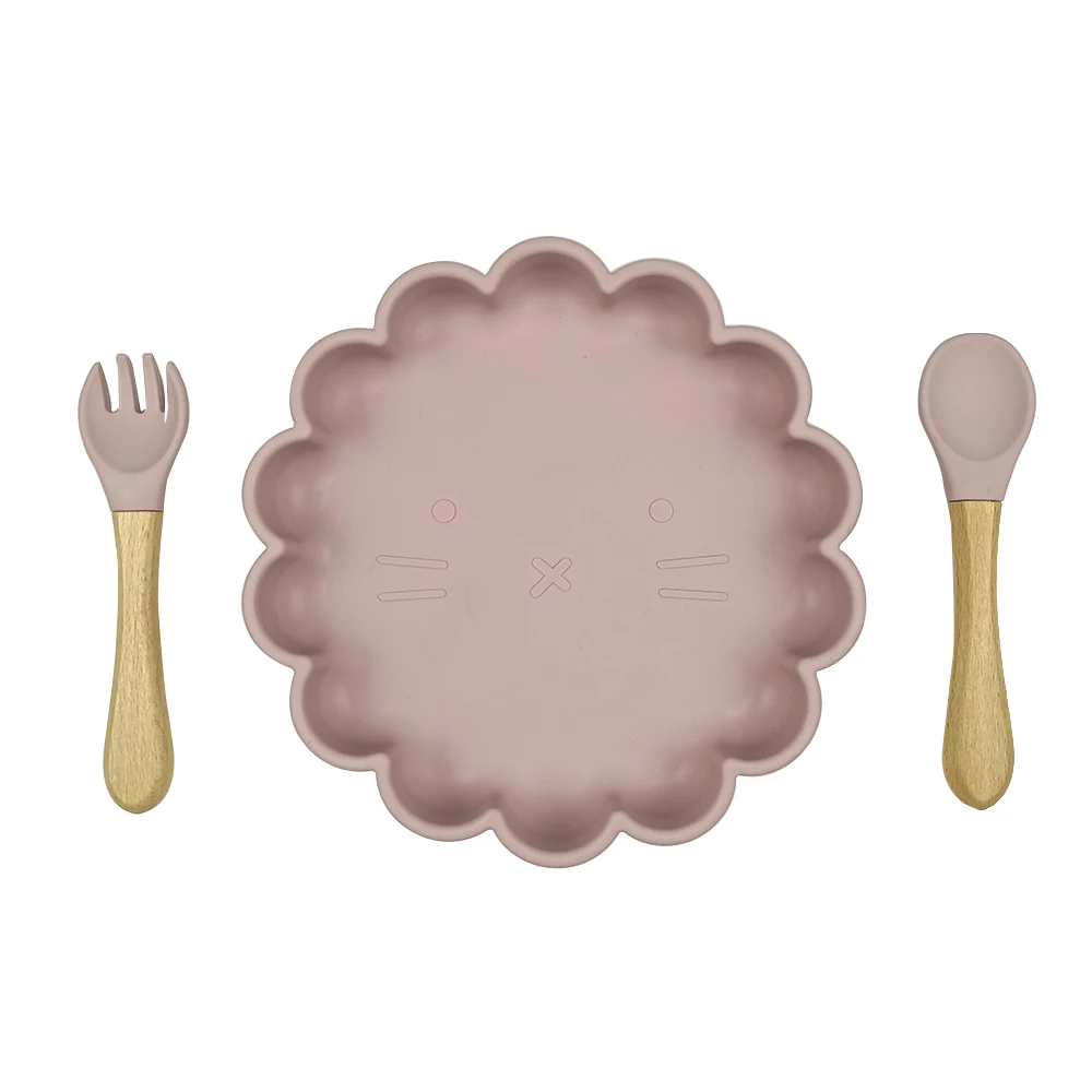 100% Food Grade Silicone Anti-Bacterial Chewable Spoon Fork Gorgeous Rubber Relief Suction Grip Dish lion Plate With Spoon, Customized color
100% Food Grade Silicone Anti-Bacterial Chewable Spoon Fork Gorgeous Rubber Relief Suction Grip Dish lion Plate With Spoon, Customized color