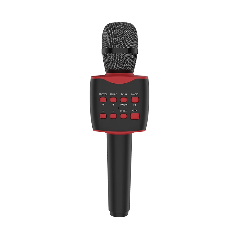 

HAPPYROOM Wireless USB Microphone Speaker Body Professional Condenser Karaoke Mic BT Stand Radio Microphone, Black,white,red,color and customized