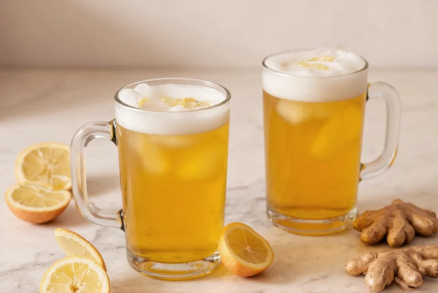 Comparison of ginger ale brands showing sugar content and ginger extract levels in different commercial products