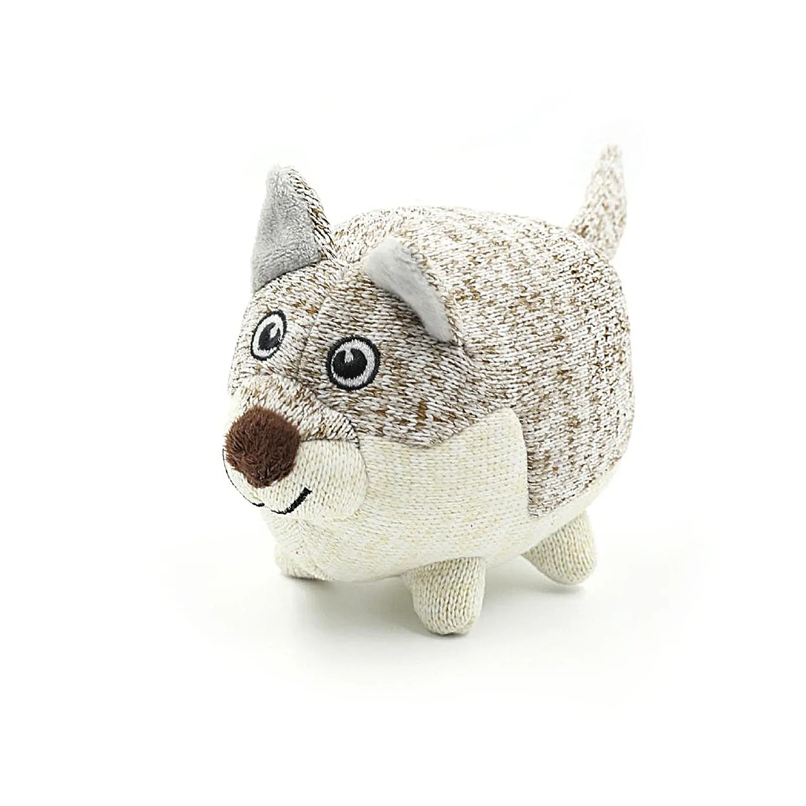 

Outdoor Playing Wholesale Knitted Stuffed Animal Toys Dogs Plush Squeaky Small Dog Toy