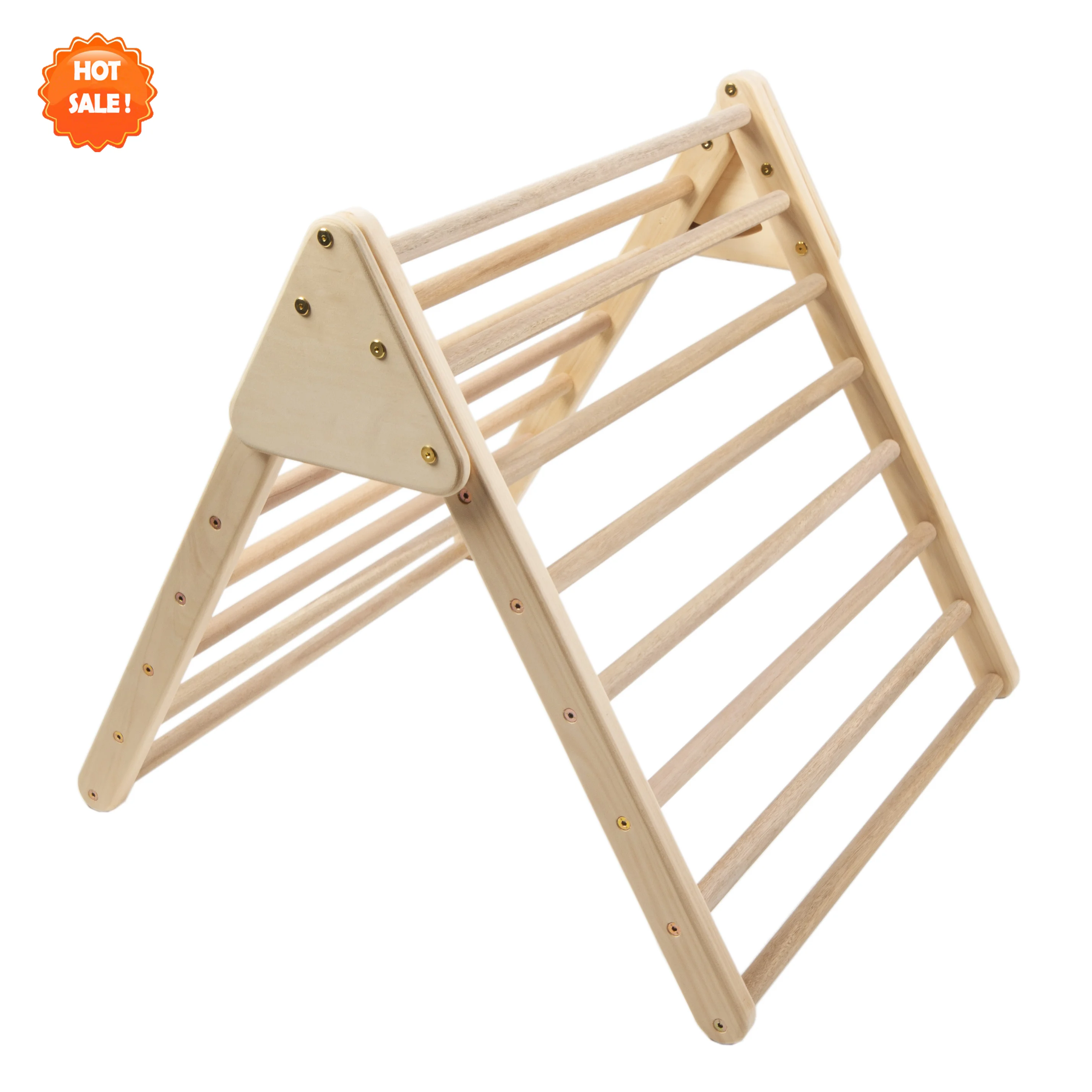 

LM KIDS Children's transformable triangulo shelf foldable toddler gym set dreieck climbing pikler, Na