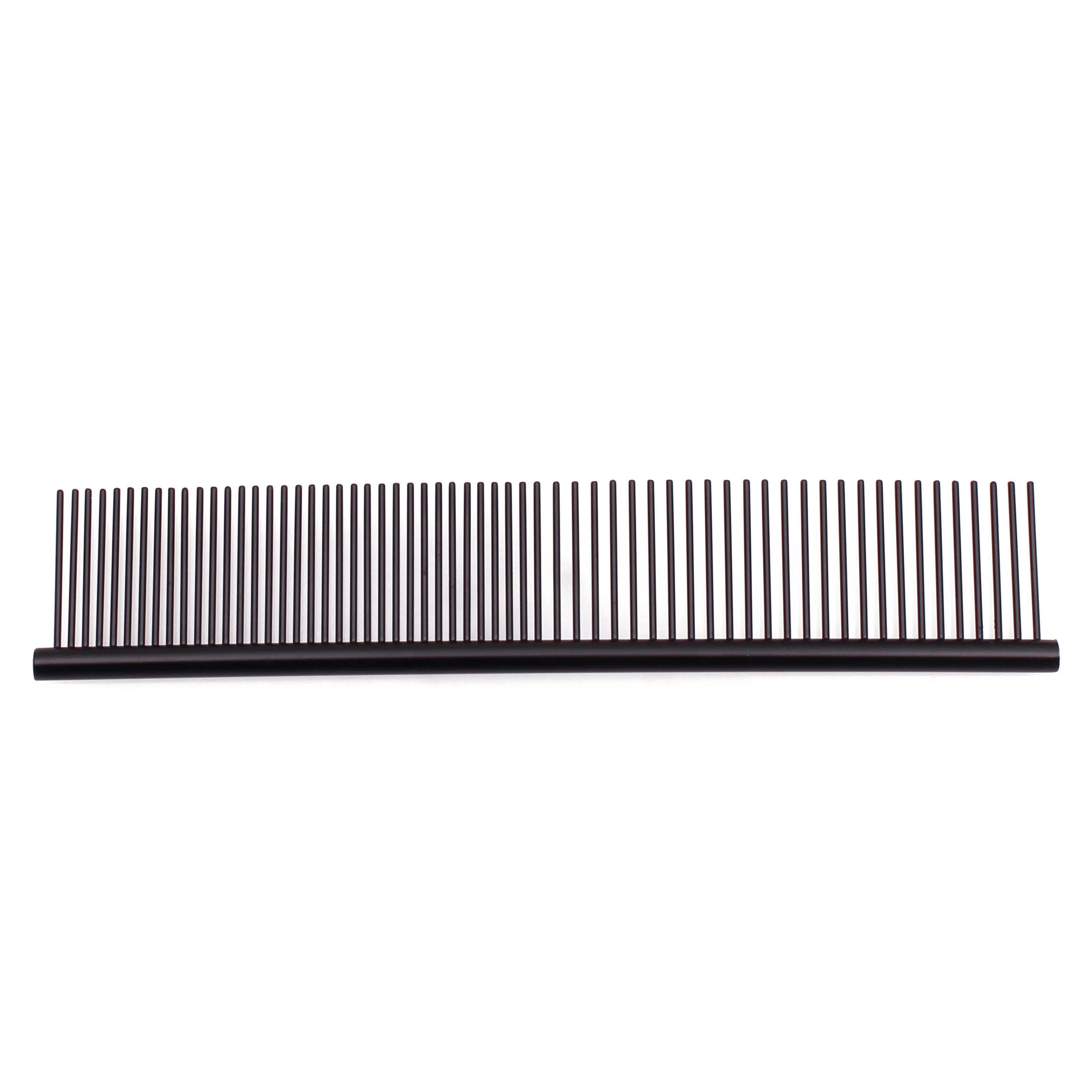 

Black Color Stainless Steel Dog Grooming Comb Row Teeth Needle Hair Trimmer Cat Pet Grooming Massage Comb Wide Tooth C6703-1, Customized color