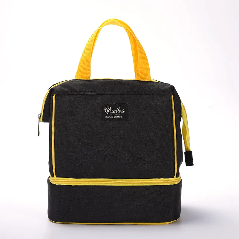 

2020 New Custom Design Outdoor Waterproof Insulated Lunch Tote Bag For Food, Red/gray
