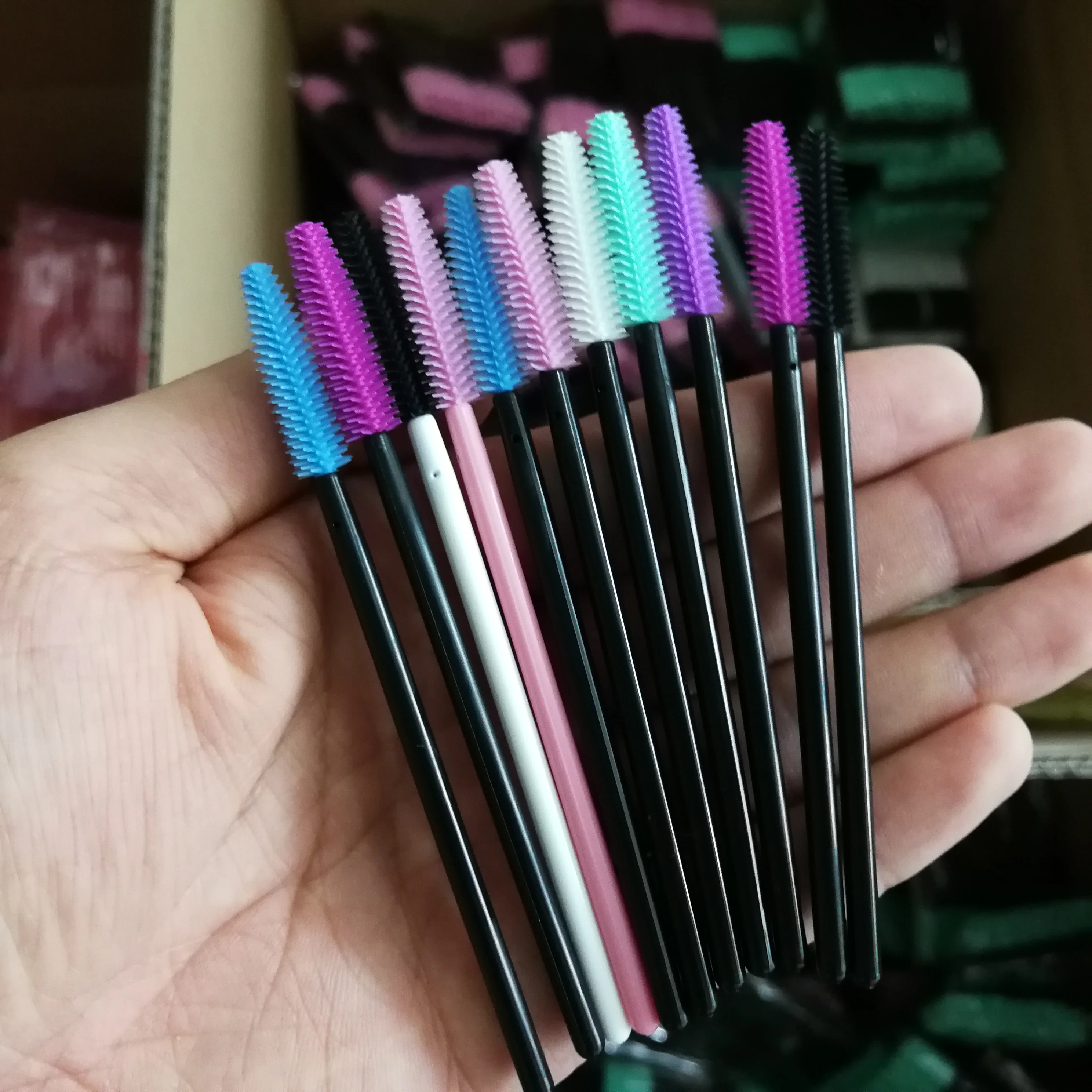 

Disposable Silicone Mascara Wand Brushes for eye lash Tools Eyelash Extension Accessories, All kinds of colors brushes